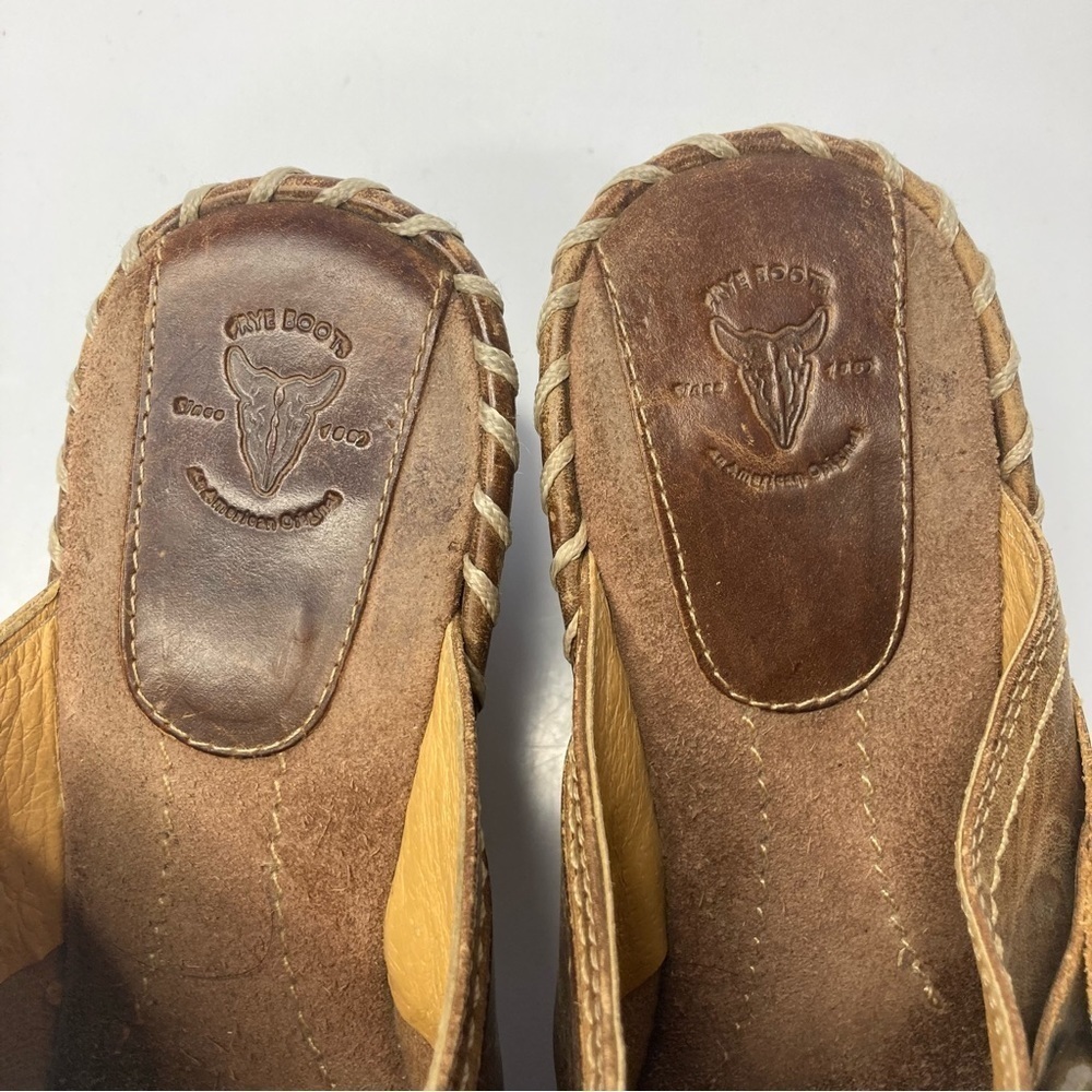 Vintage‎ Frye Charlotte ring leather mules clogs size 7 - Picture 8 of 16